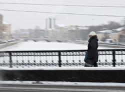 В конце недели в Петербург вернулась зимняя погода со снегом и небольшим морозом
