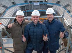 На стройплощадке «СКА Арены» побывали олимпийские чемпионы Саитов и Гайдарбеков